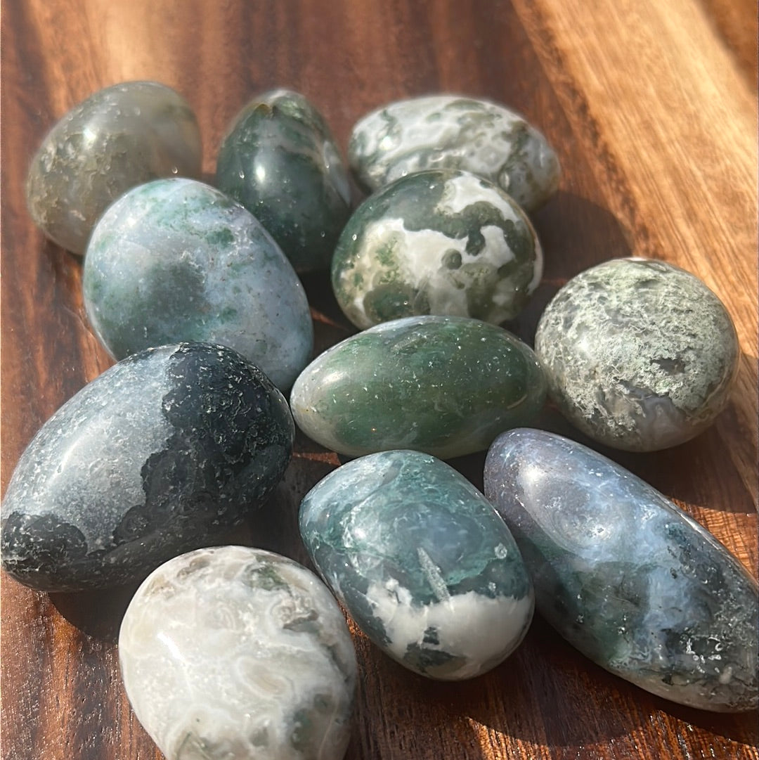 Moss Agate Tumble