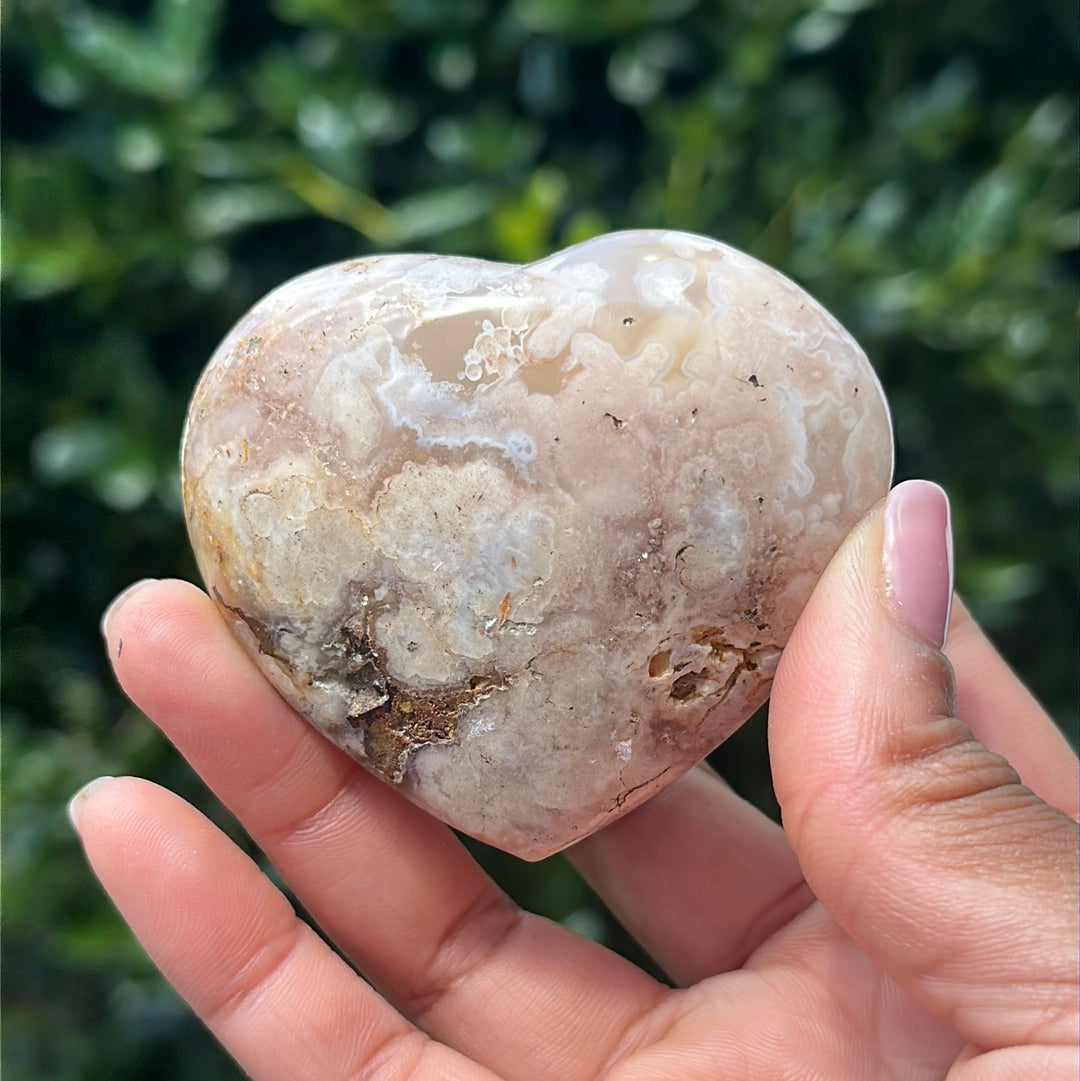 Flower Agate Heart