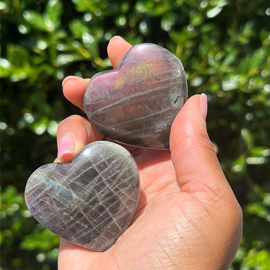 Labradorite Heart