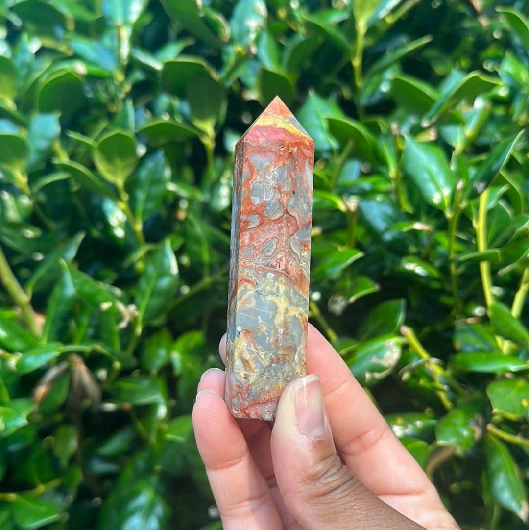 Crazy Lace Agate Tower (RED)
