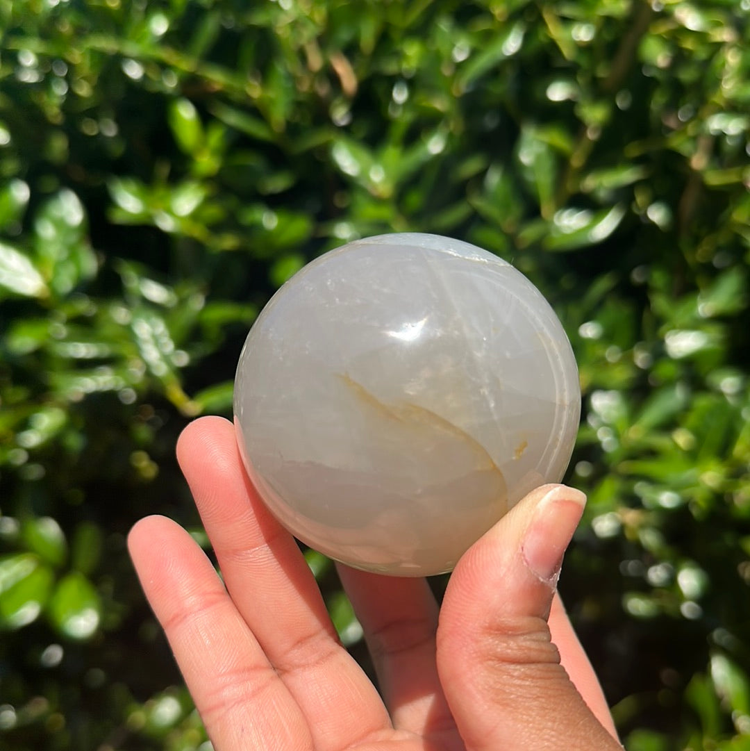 Rose Quartz Sphere (Blue)