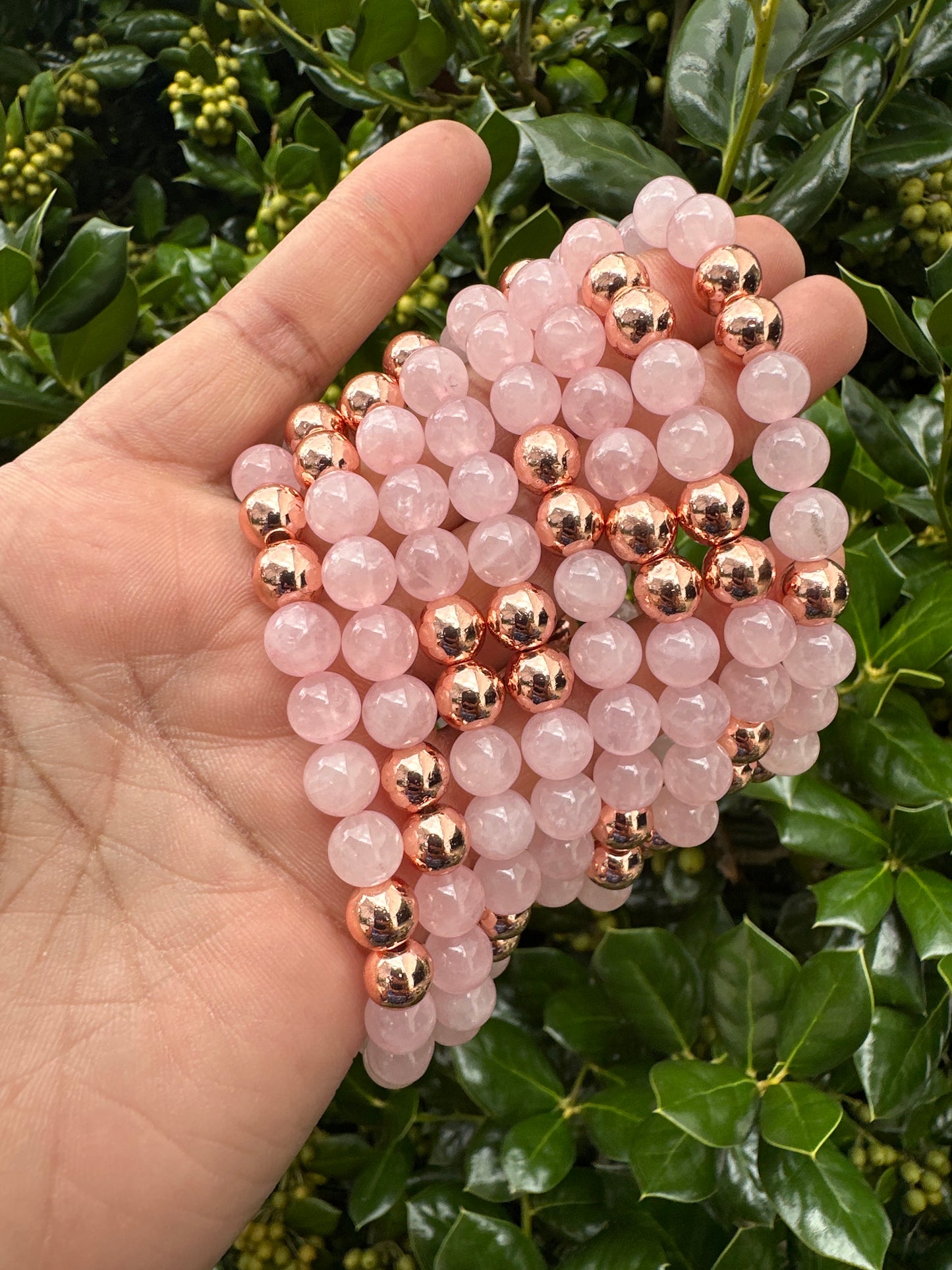 Rose Quartz & Copper Bracelet