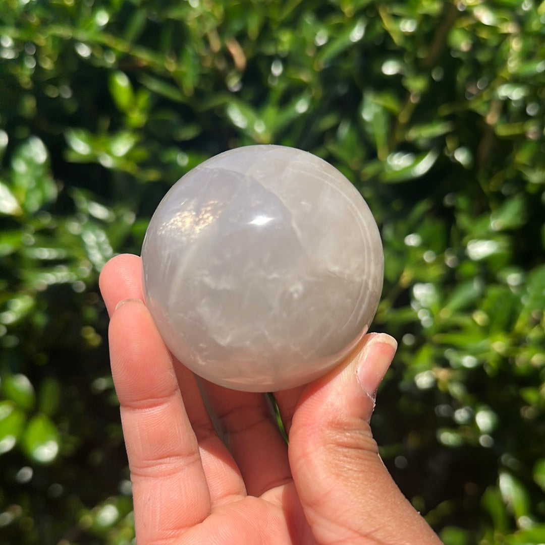 Rose Quartz Sphere (Blue)