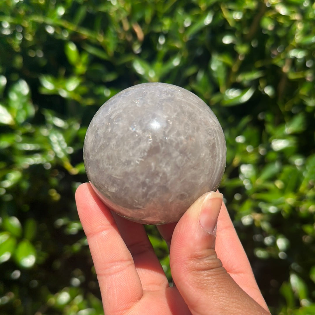 Rose Quartz Sphere (Blue)