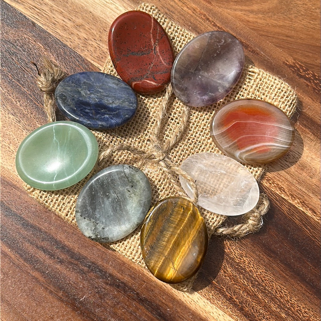 8 Chakra Worry Stone Package